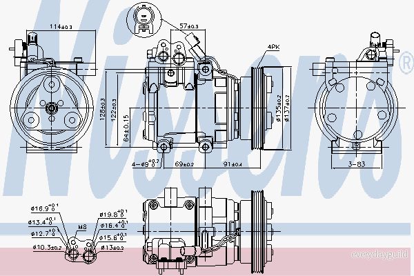 Kompressor, klimatanläggning Nissens 89274 5707286356276