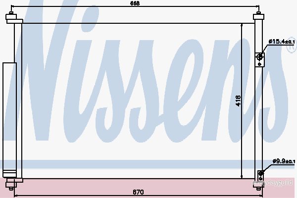 Kondensor, klimatanläggning NISSENS 940012 5707286251700