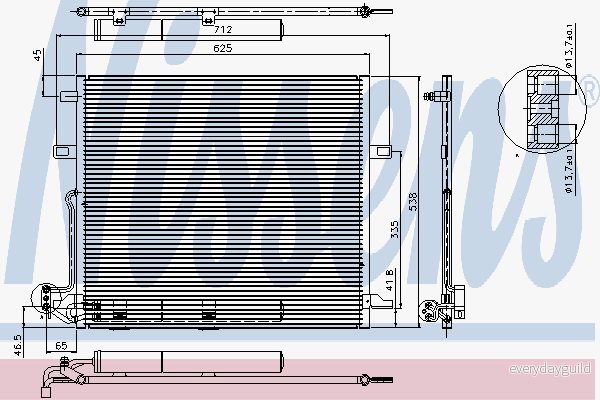 Kondensor, klimatanläggning Nissens 94897 5707286259980