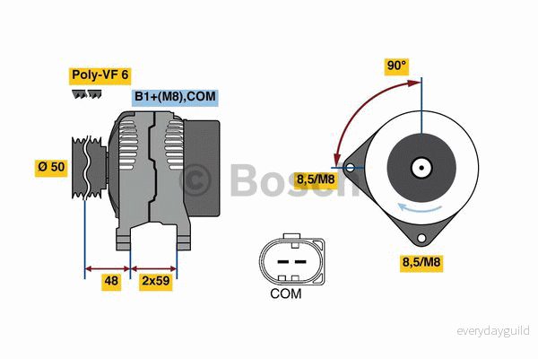 Generator BOSCH 0 986 081 340 4047024853232