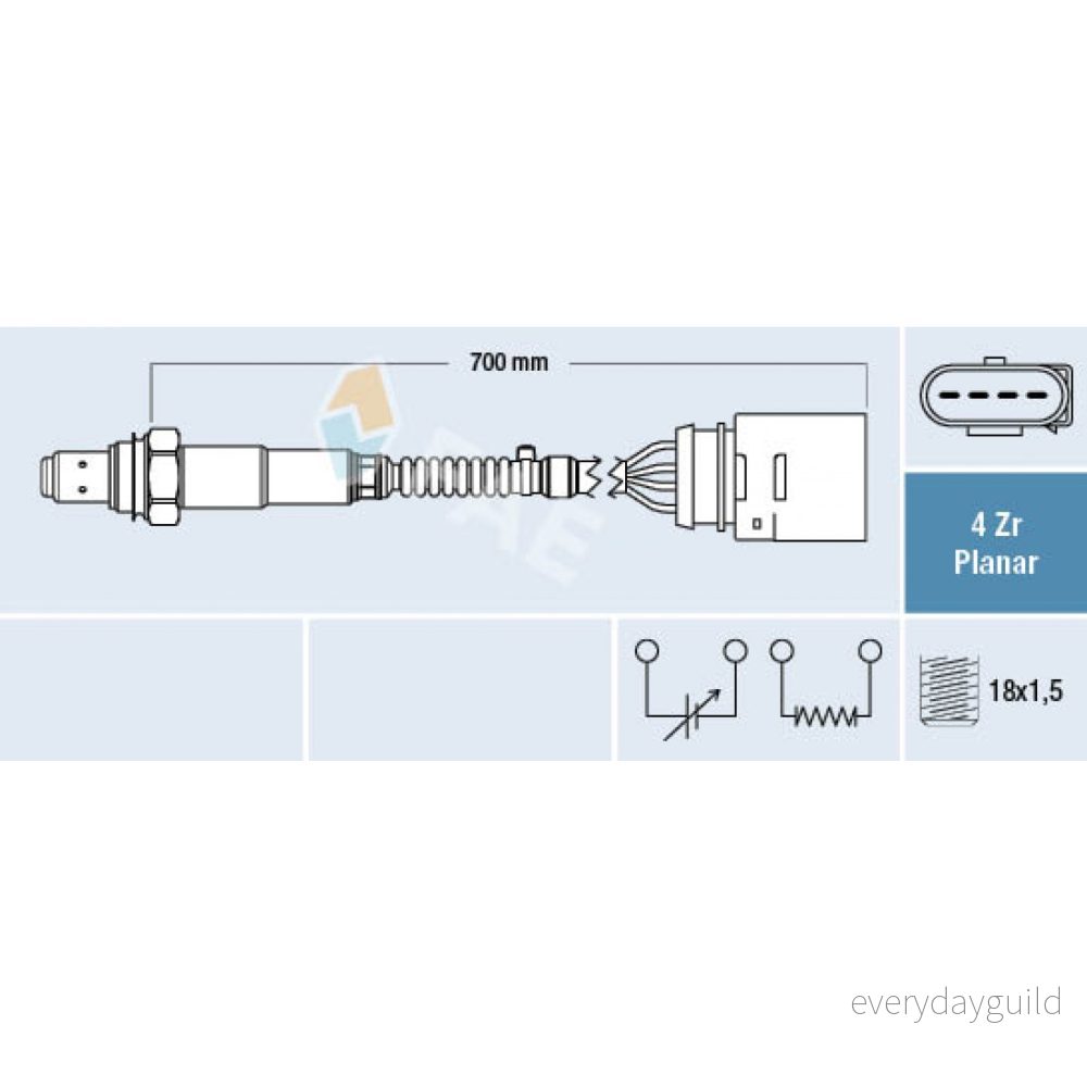 FAE 77141 Sonde lambda devant le catalyseur de régulation VOLKSWAGEN: Golf 4, Polo III 3/5 portes, Lupo / 3L, AUDI: A3 portes 8435050619278