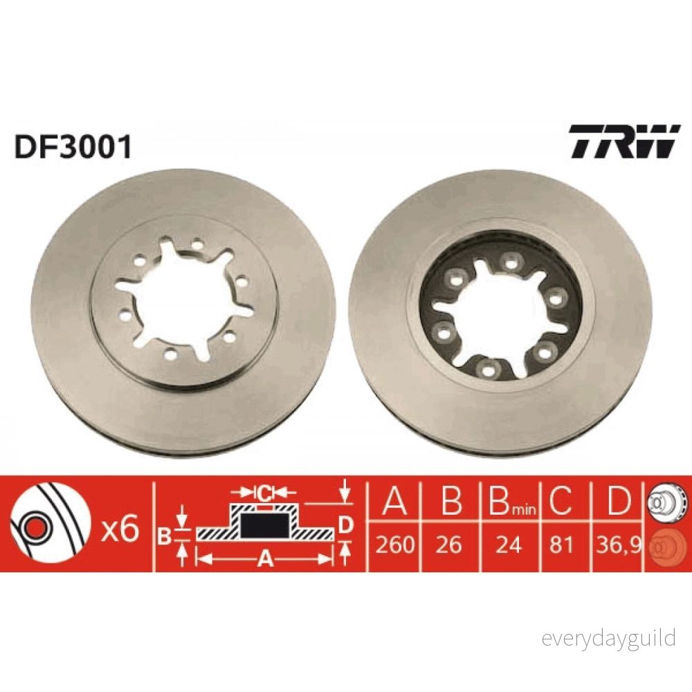Bromsskiva TRW DF3001 3322937139606
