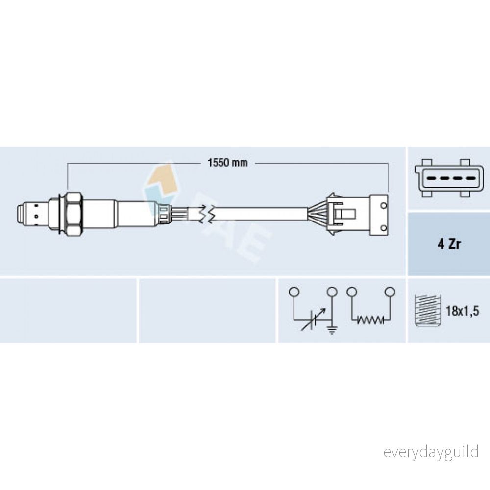 FAE 77167 Sonde lambda PEUGEOT: Expert I Van, 806, Boxer CITROËN: Xantia 3/5 portes, Evasion, Jumpy Van 8435050618752