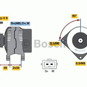 BOSCH 0 986 038 370 Alternateur 14V 90A VOLKSWAGEN: TRANSPORTER 4 Bus, Golf 3, 4, SEAT: Ibiza 2, Alhambra I, Córdoba I Berline 3165141158687 BOSCH 0 986 038 370 Alternateur 14V 90A VOLKSWAGEN: TRANSPORTER 4 Bus, Golf 3, 4, SEAT: Ibiza 2, Alhambra I, Córdoba I Berline 3165141158687