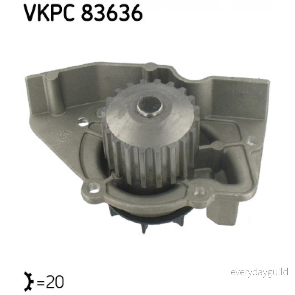 SKF VKPC 83636 Pompe à eau 20 avec joints Matière plastique pour transmission par courroie de distribution PEUGEOT: 306 3/5 portes, 406 Berline, 806 7316571379036