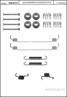 Tillbehörssats, bromsbackar QUICK BRAKE 105 0777 5706021061628