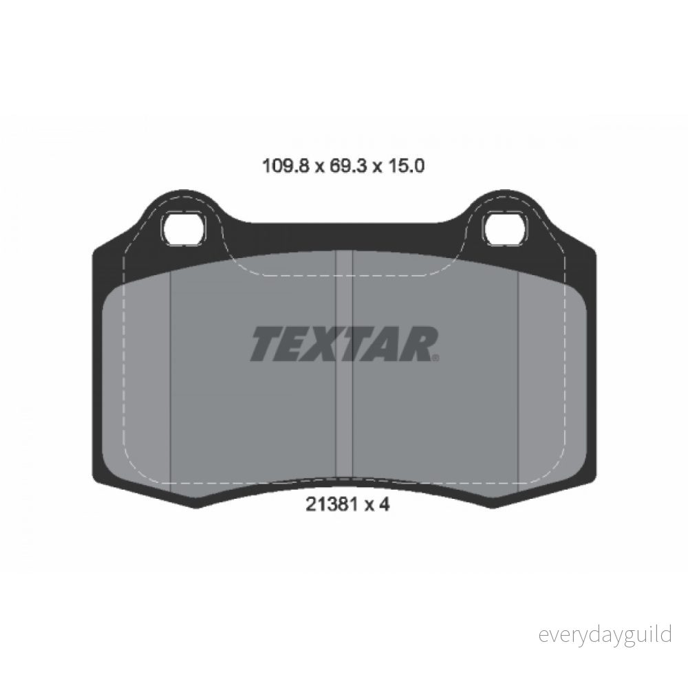 TEXTAR 2138102 Jeu de plaquettes frein non préparé pour indicateur d'usure PEUGEOT: 208 I 3/5 portes, CITROËN: DS3 3 Cabriolet 4019722267406