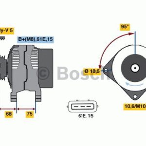 BOSCH 0 986 045 031 Alternateur 14V 150A BMW: 5 Berline, X5, Touring, LAND ROVER: Range Rover 3 3165143872444 BOSCH 0 986 045 031 Alternateur 14V 150A BMW: 5 Berline, X5, Touring, LAND ROVER: Range Rover 3 3165143872444