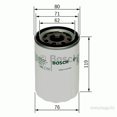 Bosch Oljefilter 0 451 103 335 Fiat Ducato; Jaguar S-Type XJ XK 3165143187050