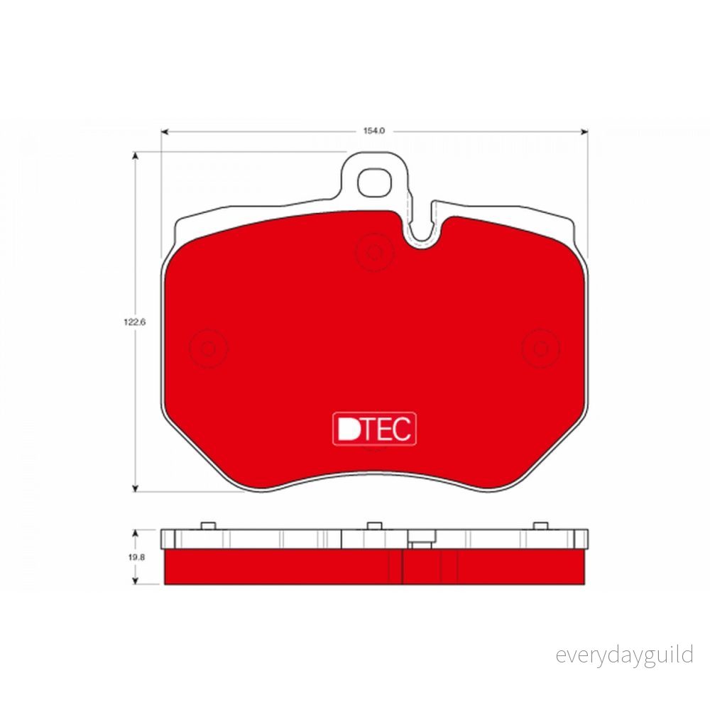 TRW DTEC COTEC GDB1848DTE Jeu de plaquettes frein préparé pour indicateur d'usure AUDI: Q7, A6 C6 Avant, Berline 3322938227111