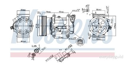 Kompressor, klimatanläggning Nissens 89372 5707286358829