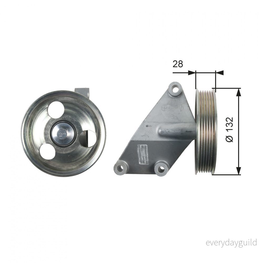 GATES T36428 Galet Enrouleur FleetRunner Micro V Stretch Fit avec gorges PEUGEOT: Expert II Van, CITROËN: Jumpy FIAT: Scudo Van 5414465117060