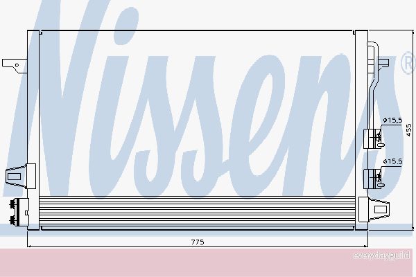 Kondensor, klimatanläggning NISSENS 94929 5707286260214