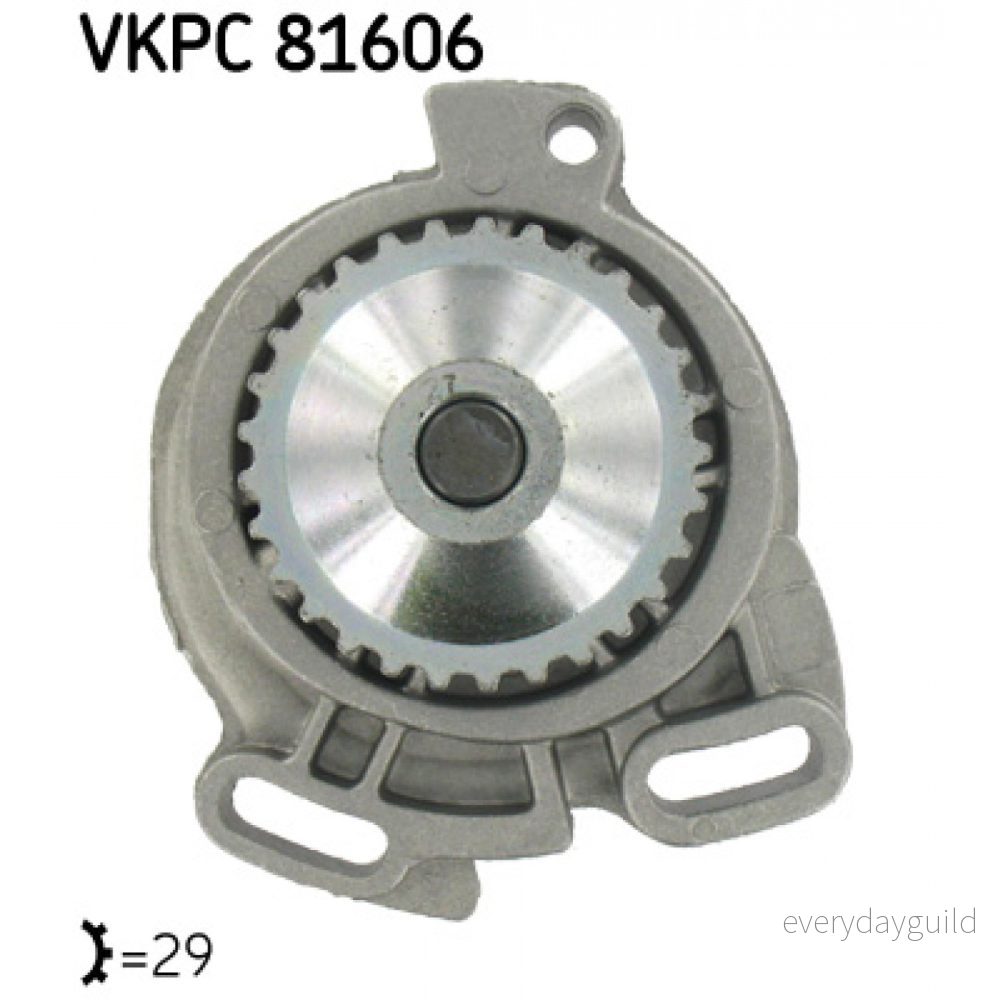 SKF VKPC 81606 Pompe à eau 29 avec joints Fonte pour transmission par courroie de distribution AUDI: Coupe B3, 80 B4 Berline, B3 7316587010619