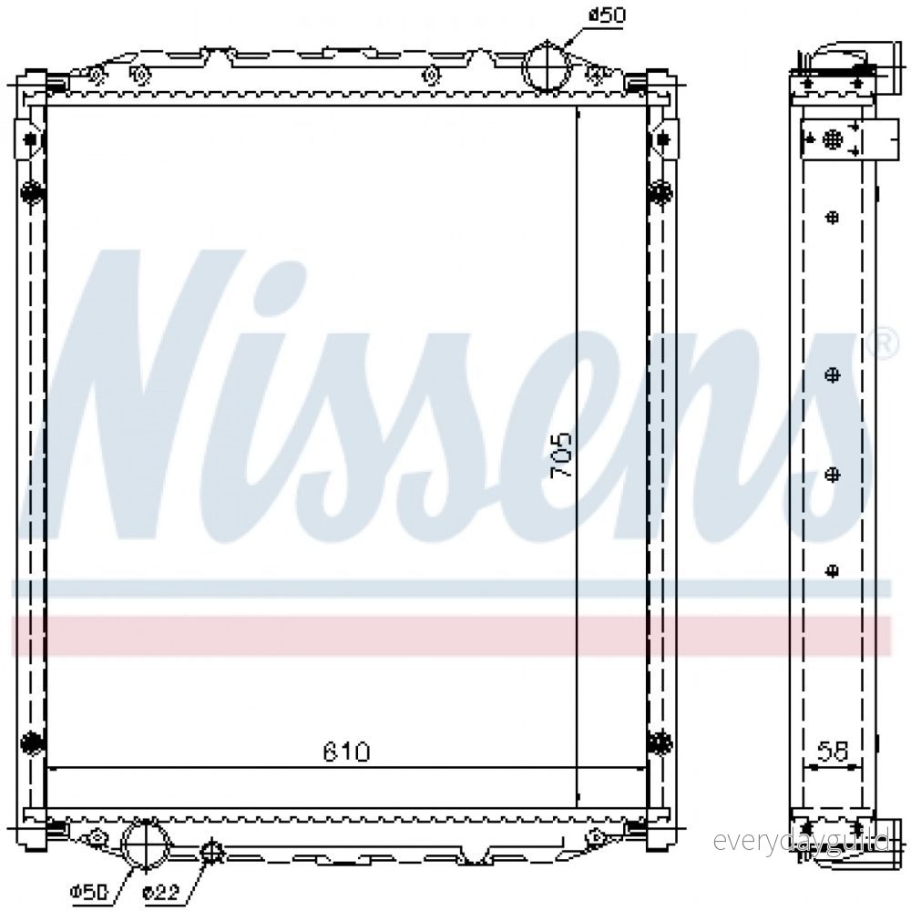 Kylare, motorkylning NISSENS 67220A