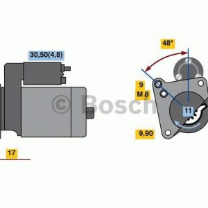 BOSCH 0 986 023 050 Démarreur 12 1,7 11 MINI: 3/5 portes, Clubman, Countryman 4047024638471 BOSCH 0 986 023 050 Démarreur 12 1,7 11 MINI: 3/5 portes, Clubman, Countryman 4047024638471