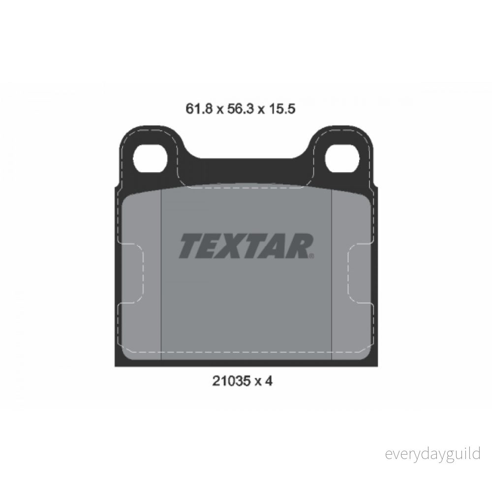 TEXTAR 2103501 Jeu de plaquettes frein non préparé pour indicateur d'usure MERCEDES BENZ: Classe S Berline, W123 SL Cabriolet 4019722075285