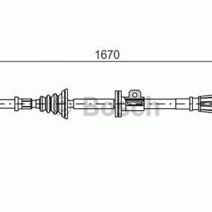 Vajer, parkeringsbroms Bosch 1 987 477 357 3165143336021
