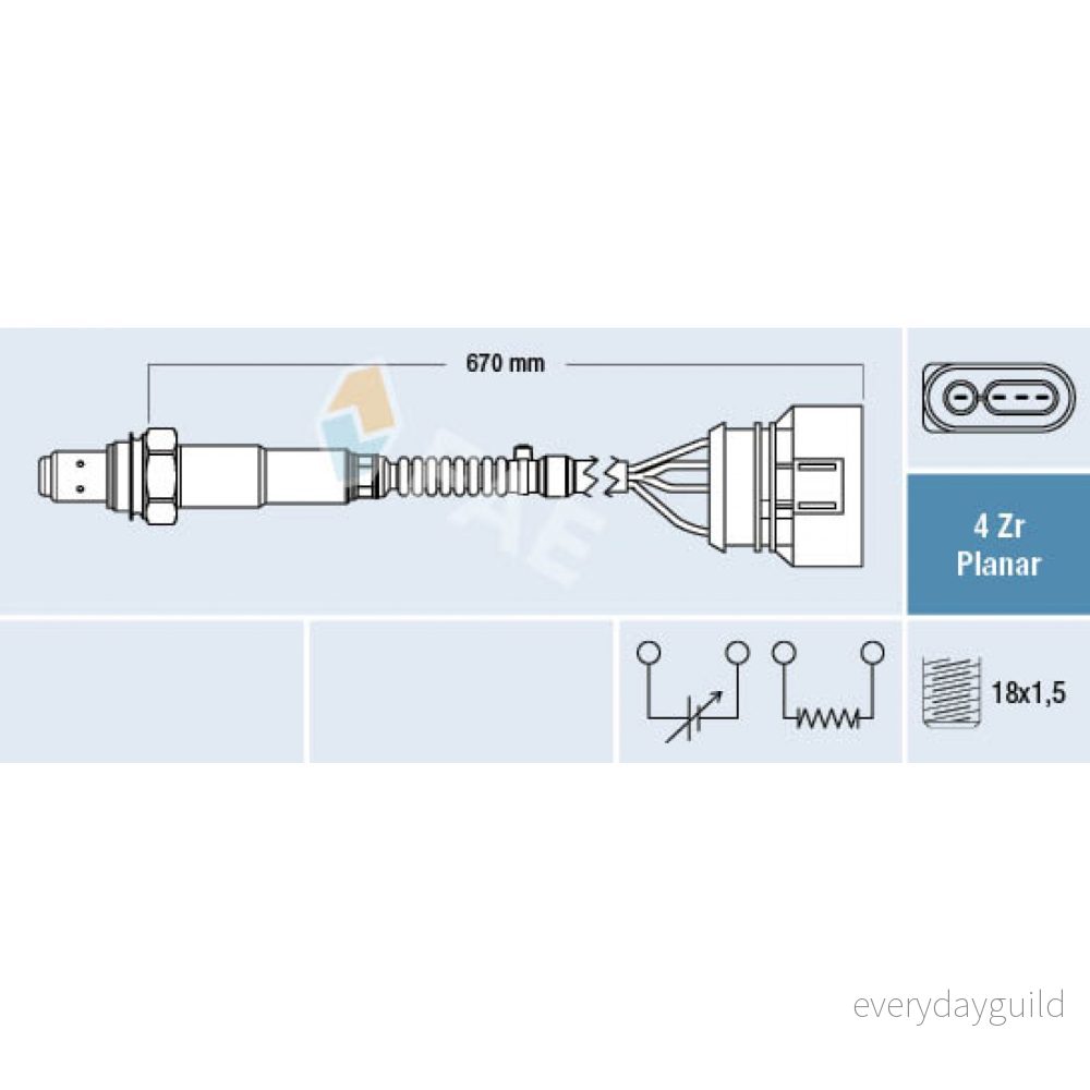 FAE 77302 Sonde lambda chauffé AUDI: A4 B5 Berline, A6 C5 Avant, VOLKSWAGEN: Passat GP Break, Berline 8435050623091