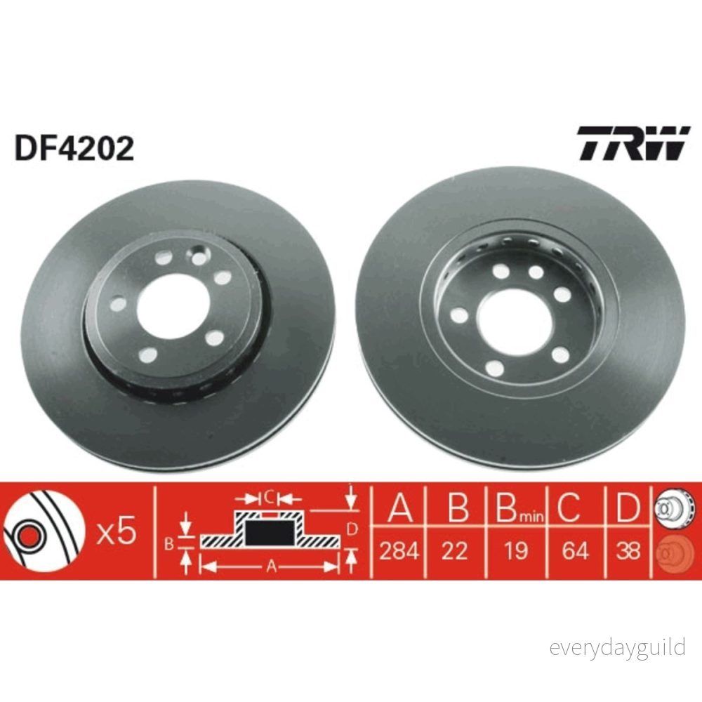 Bromsskiva TRW DF4202 3322937320998