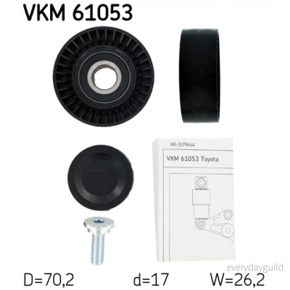 Styrrulle, flerspårsrem SKF VKM 61053 7316575332587