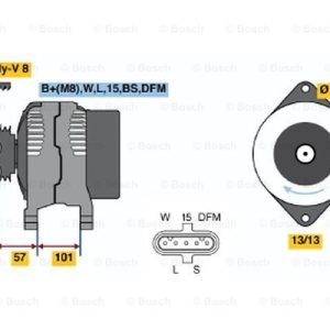 BOSCH 0 986 046 290 Alternateur 28V 80A 3165143619513 BOSCH 0 986 046 290 Alternateur 28V 80A 3165143619513