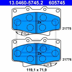 ATE 13.0460 5745.2 Jeu de plaquettes frein avec indicateur d’usure TOYOTA: Land Cruiser 80, Prado 70 SUV 4006633316613 ATE 13.0460 5745.2 Jeu de plaquettes frein avec indicateur d’usure TOYOTA: Land Cruiser 80, Prado 70 SUV 4006633316613