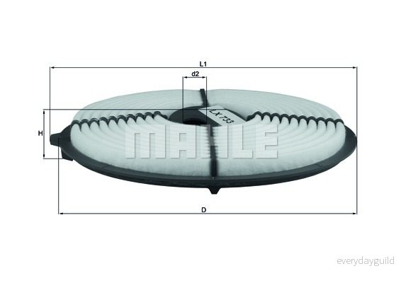 MAHLE ORIGINAL LX 733 Filtre à air 40,0 256,0 263,5 Cartouche filtrante TOYOTA: Corolla VI Break, Liftback, VII Berline 4009026089378
