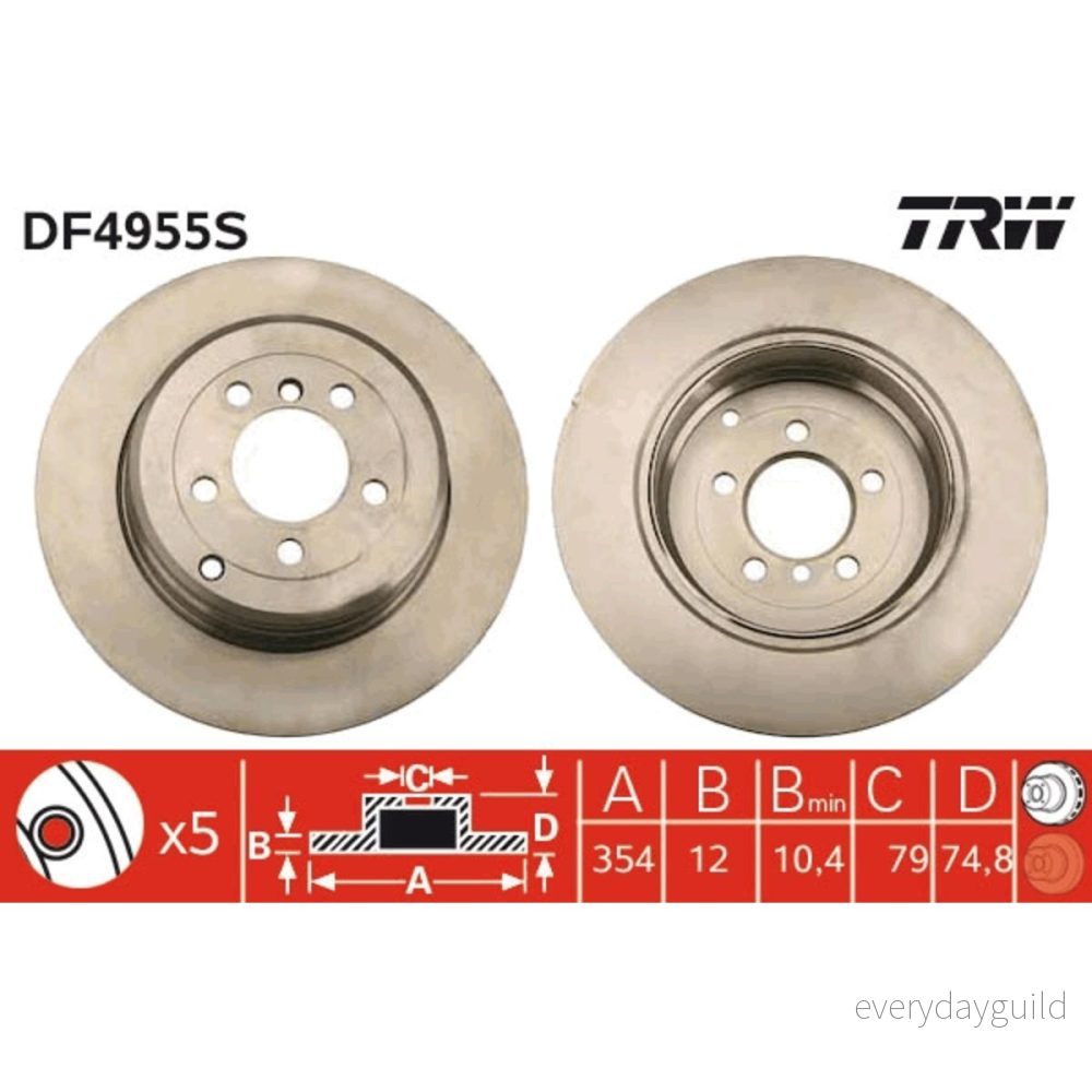 Bromsskiva TRW DF4955S 3322937951314