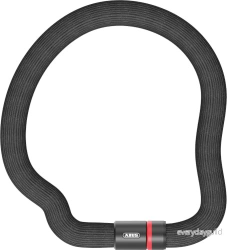 ABUS Kedjelås Goose Lock flexibelt, skramfritt cykellås av härdat stål 6 mm tjockt 85 cm långt med nyckel svart 4003318955464