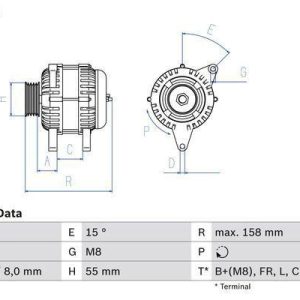BOSCH 0 986 083 510 Alternateur 14V 70A HYUNDAI: i10 I, KIA: Picanto I BOSCH 0 986 083 510 Alternateur 14V 70A HYUNDAI: i10 I, KIA: Picanto I