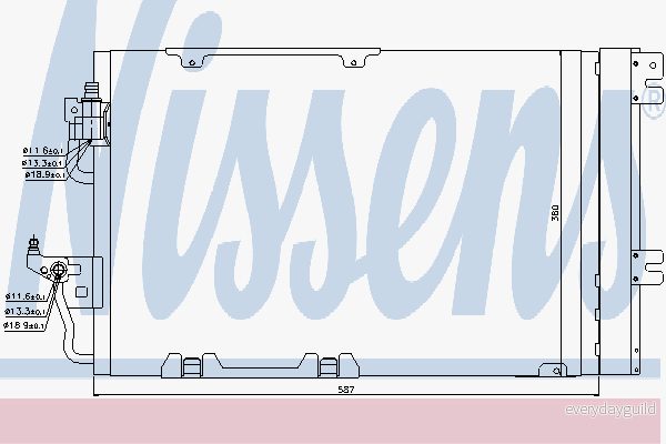 Kondensor, klimatanläggning NISSENS 94807 5707286259225