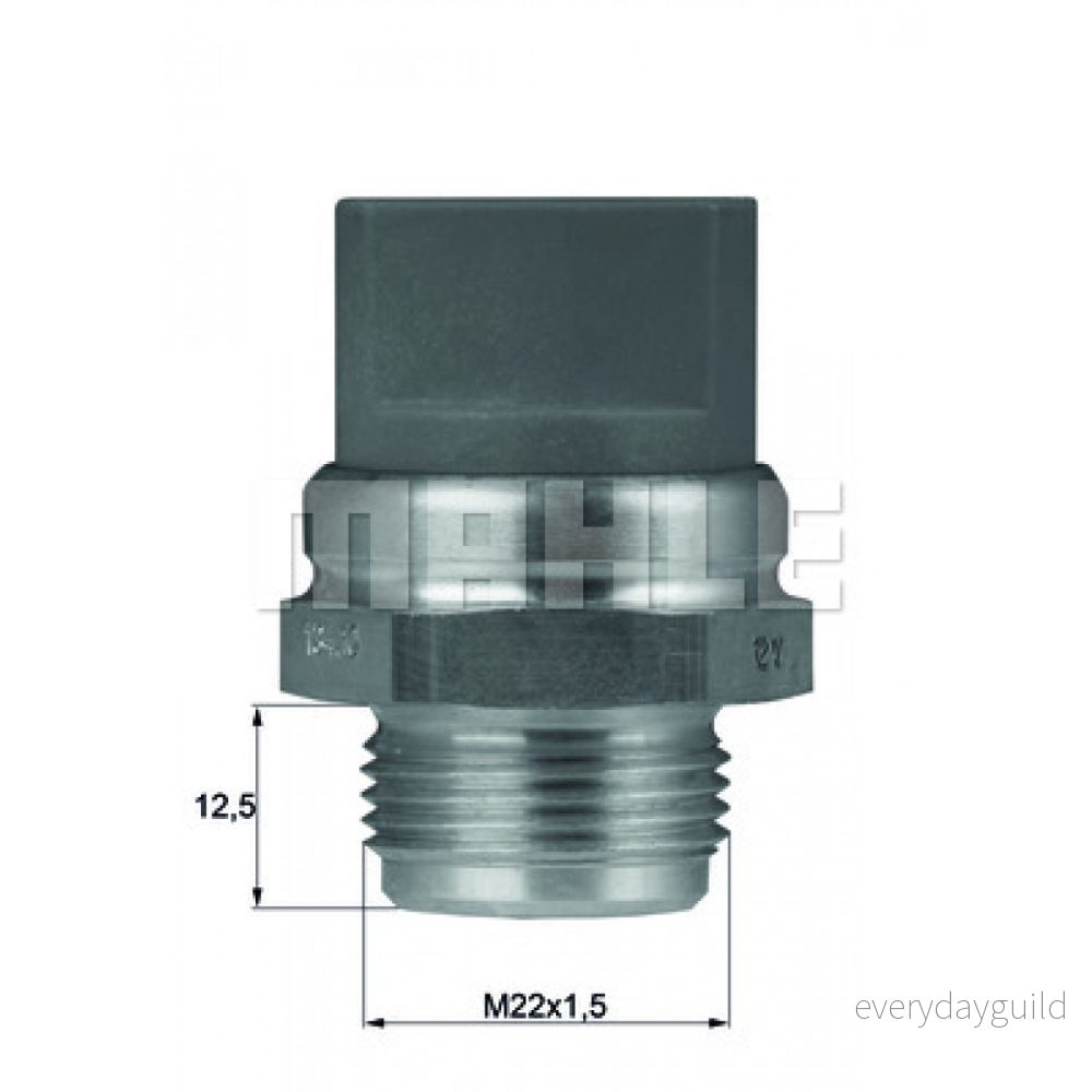 MAHLE ORIGINAL TSW 9D Interrupteur de température, ventilateur radiateur M22x1.5 avec joint d'étanchéite AUDI: 80 B4 Berline, B3, 100 C4 Berline 4250192919376