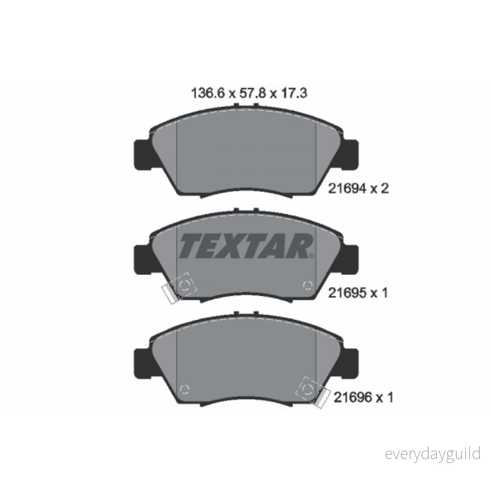TEXTAR 2169401 Jeu de plaquettes frein avec indicateur d'usure HONDA: Civic 7 Hatchback, 6 V 3/5 portes 4019722150395