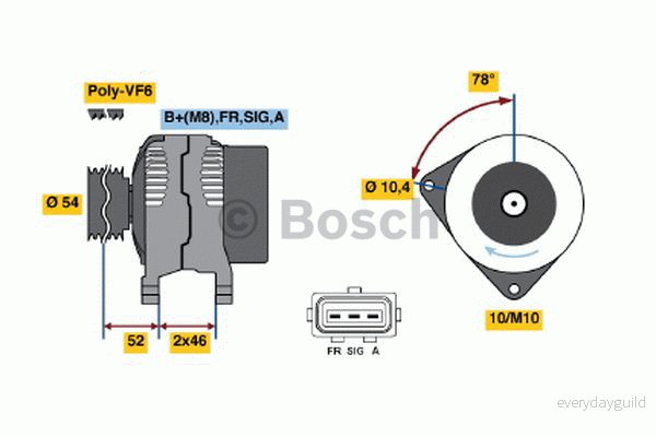 Generator BOSCH 0 986 049 171 4047024415034