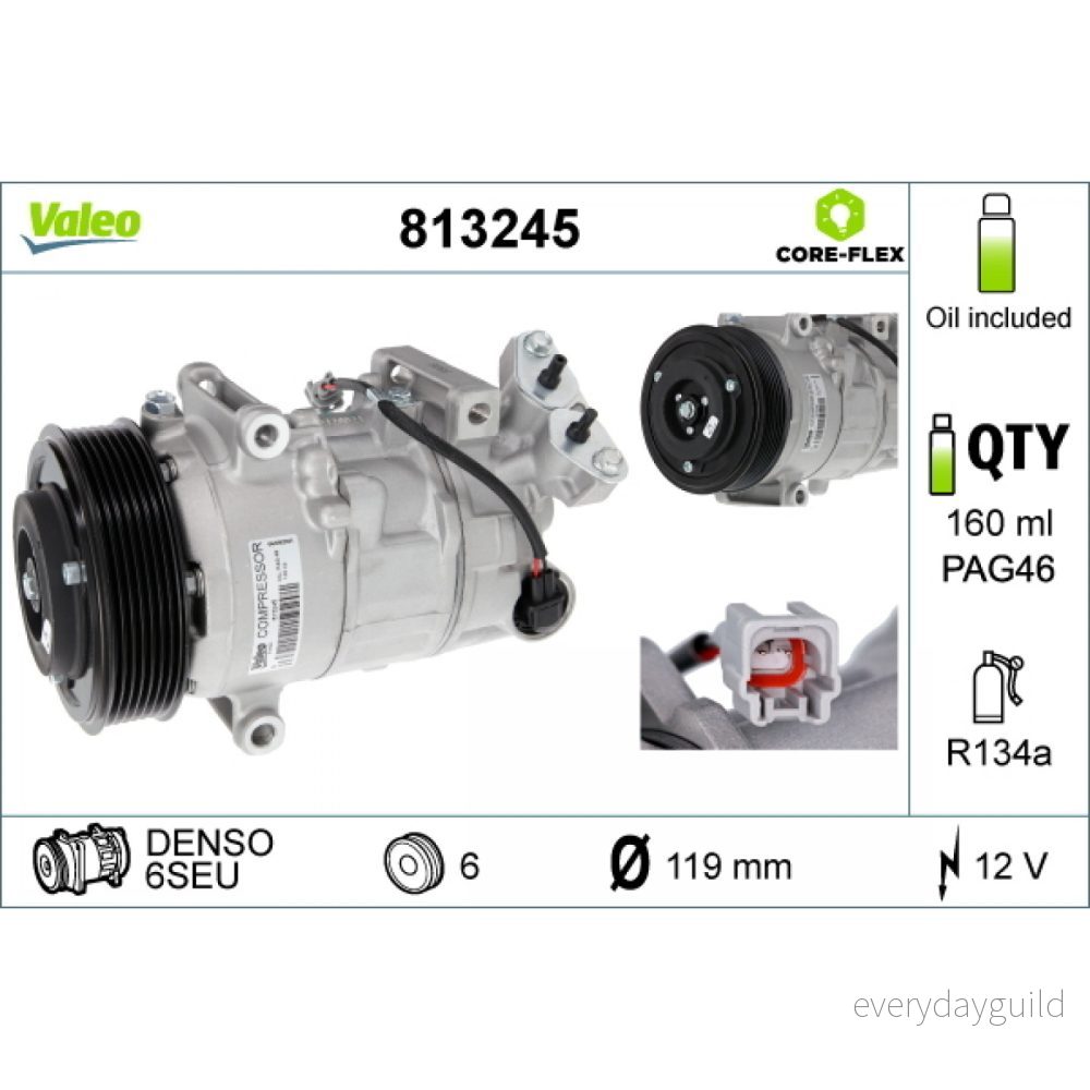 Kompressor, klimatanläggning VALEO 813245 3276428132457