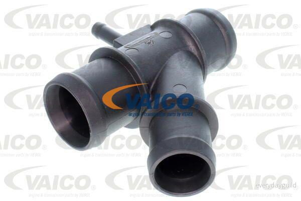 VAICO V10 3533 Bride Matière plastique Durite de liquide refroidissement, Radiateur moteur, supérieur Qualité originale VOLKSWAGEN: Golf 5 4046001832628