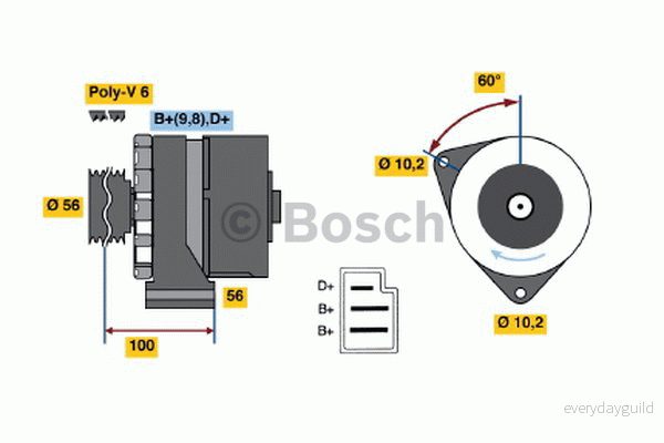 Generator BOSCH 0 986 033 810 3165141038569