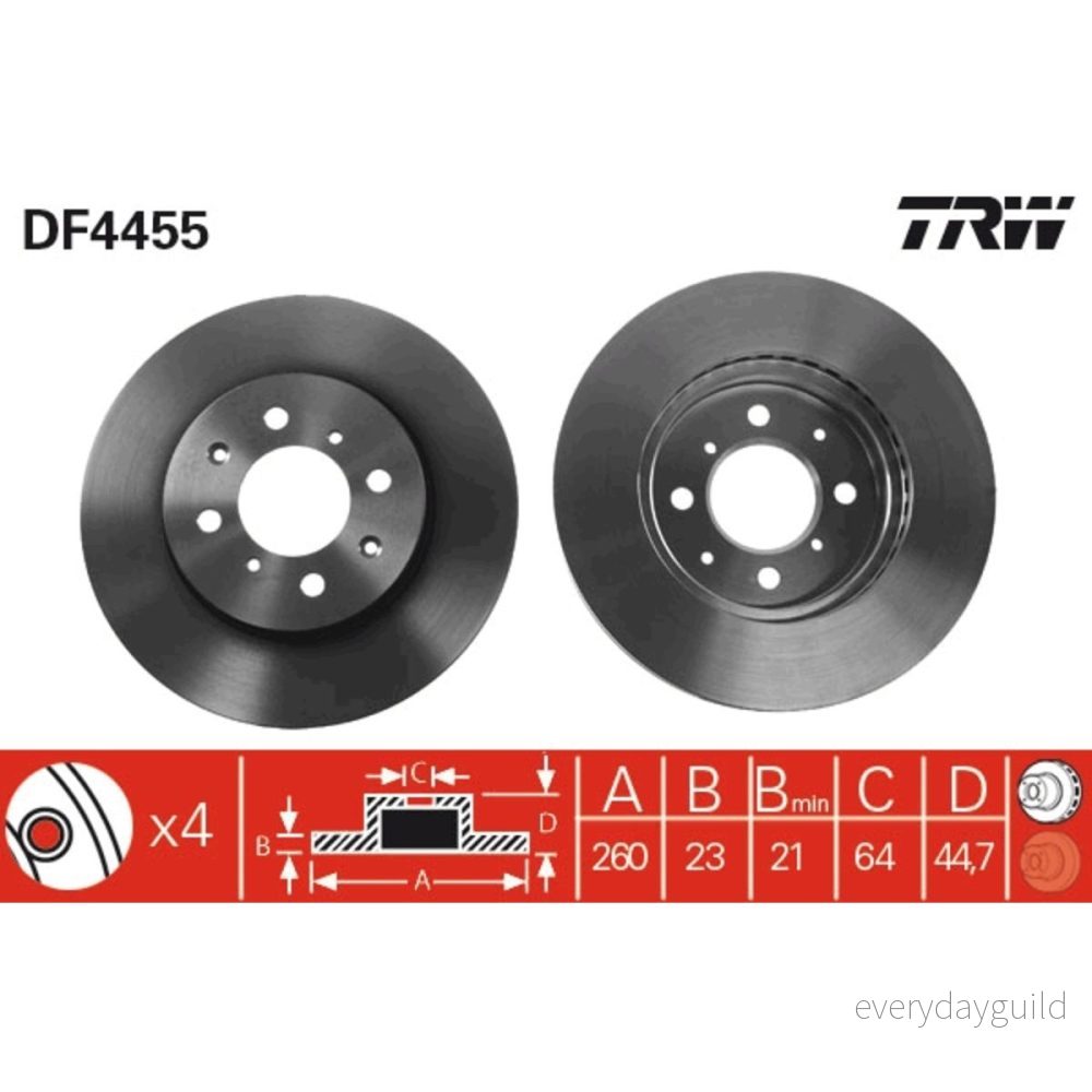 Bromsskiva TRW DF4455 3322937473694
