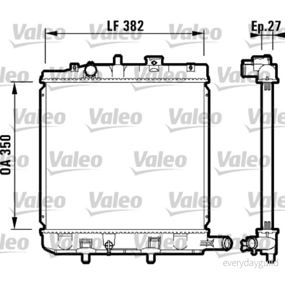 Kylare, motorkylning VALEO 732726 3276427327267