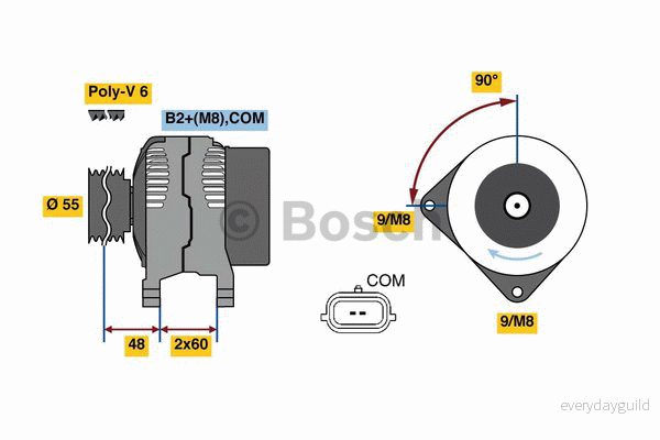 Generator BOSCH 0 986 080 990 4047024837300