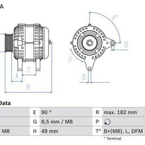 BOSCH 0 986 083 050 Alternateur 14V 140A VOLKSWAGEN: Golf 5, Transporter 5 Bus, AUDI: A3 Sportback, 3/5 portes, TT Coupe 4047025606905 BOSCH 0 986 083 050 Alternateur 14V 140A VOLKSWAGEN: Golf 5, Transporter 5 Bus, AUDI: A3 Sportback, 3/5 portes, TT Coupe 4047025606905