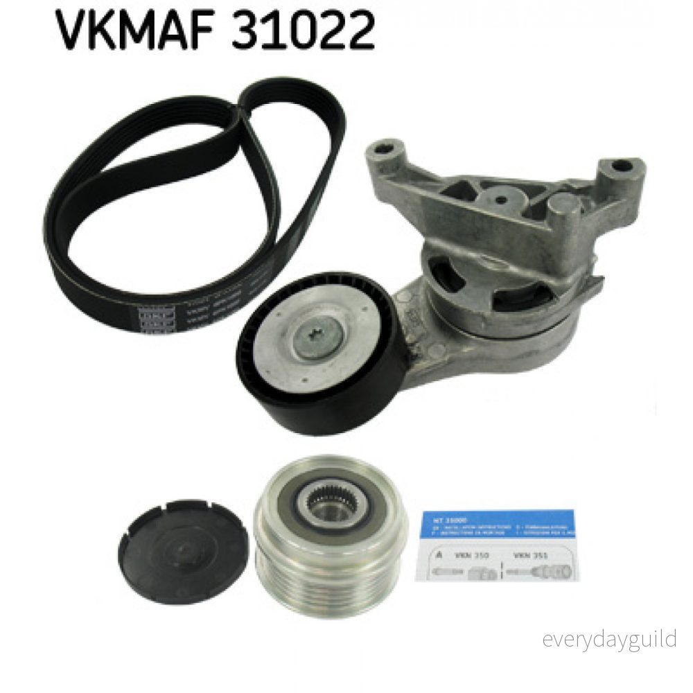 SKF VKMAF 31022 Jeu de courroies trapézoïdales à nervures VOLKSWAGEN: Golf 5, Touran I, Passat B6 Variant, AUDI: A3 3/5 portes, Sportback