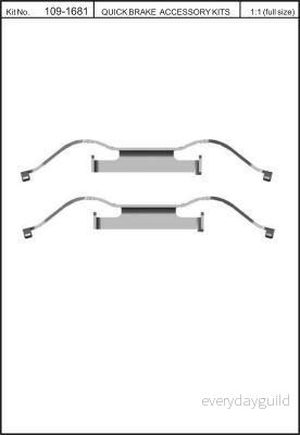 Tillbehörssats, skivbromsbelägg QUICK BRAKE 109 1681 5706021093322