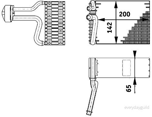 MAHLE ORIGINAL AE 66 000P Förångare - Klimatanläggning 4057635044233