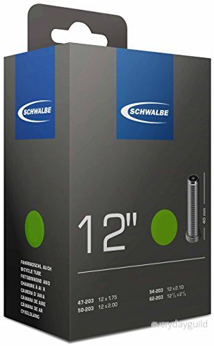 Schwalbe Cykelslang AV1 12 tum 47/62-203 EK AGV 40 mm slang, svart 4026495099769