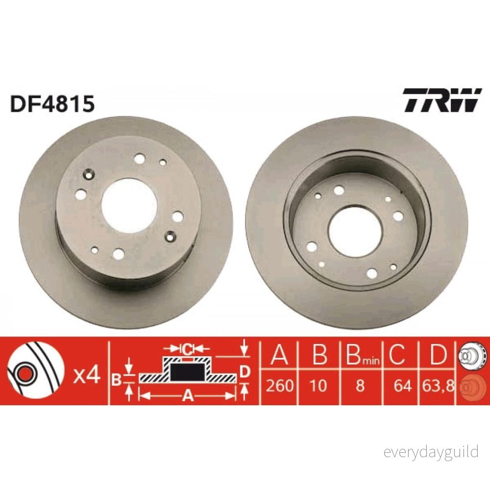 Bromsskiva TRW DF4815 3322937885534