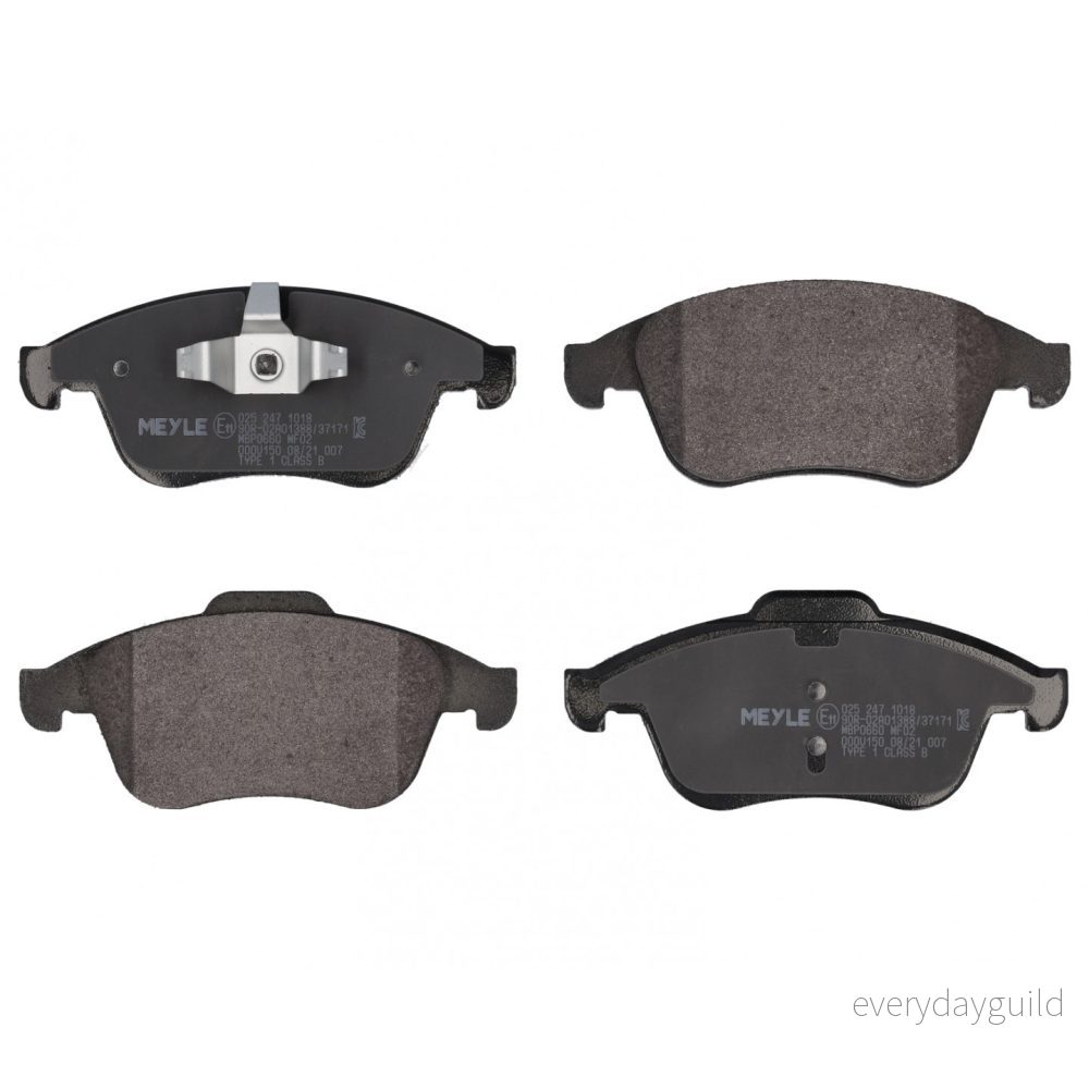 MEYLE 025 247 1018 Jeu de plaquettes frein ORIGINAL Quality Essieu avant contact signal d'usure exclu avec tôle anti bruit RENAULT: Clio 4 4040074060940