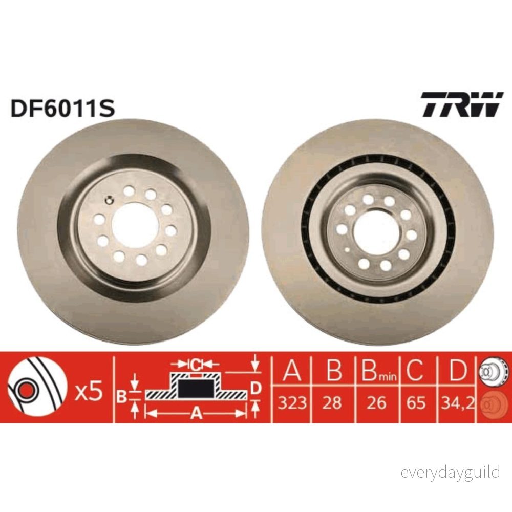 Bromsskiva TRW DF6011S 3322937967452