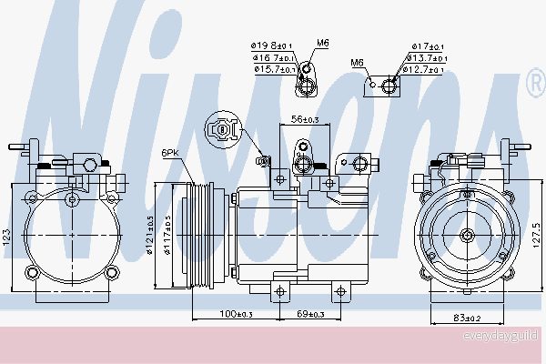 Kompressor, klimatanläggning Nissens 89238 5707286355866